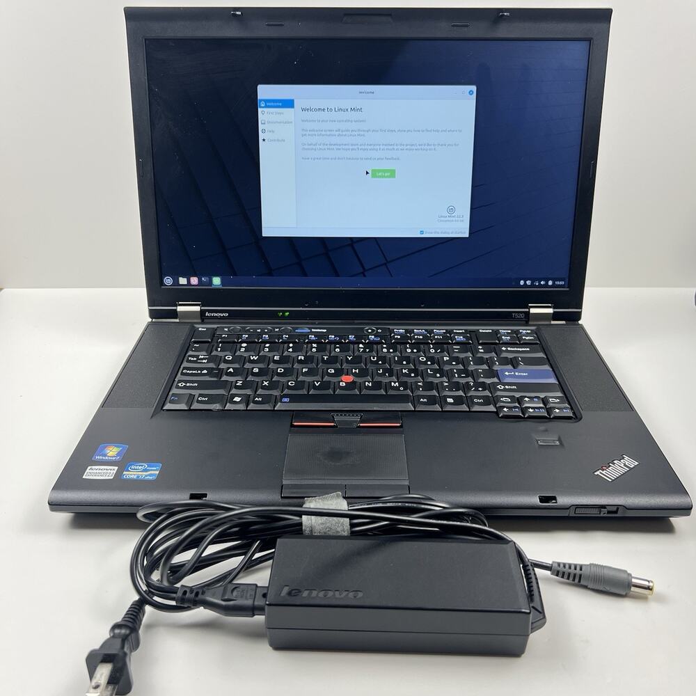 Lenovo ThinkPad T520 Intel i7-2640M 8GB 320GB HDD Linux Mint OS w/ Charger|ELP85